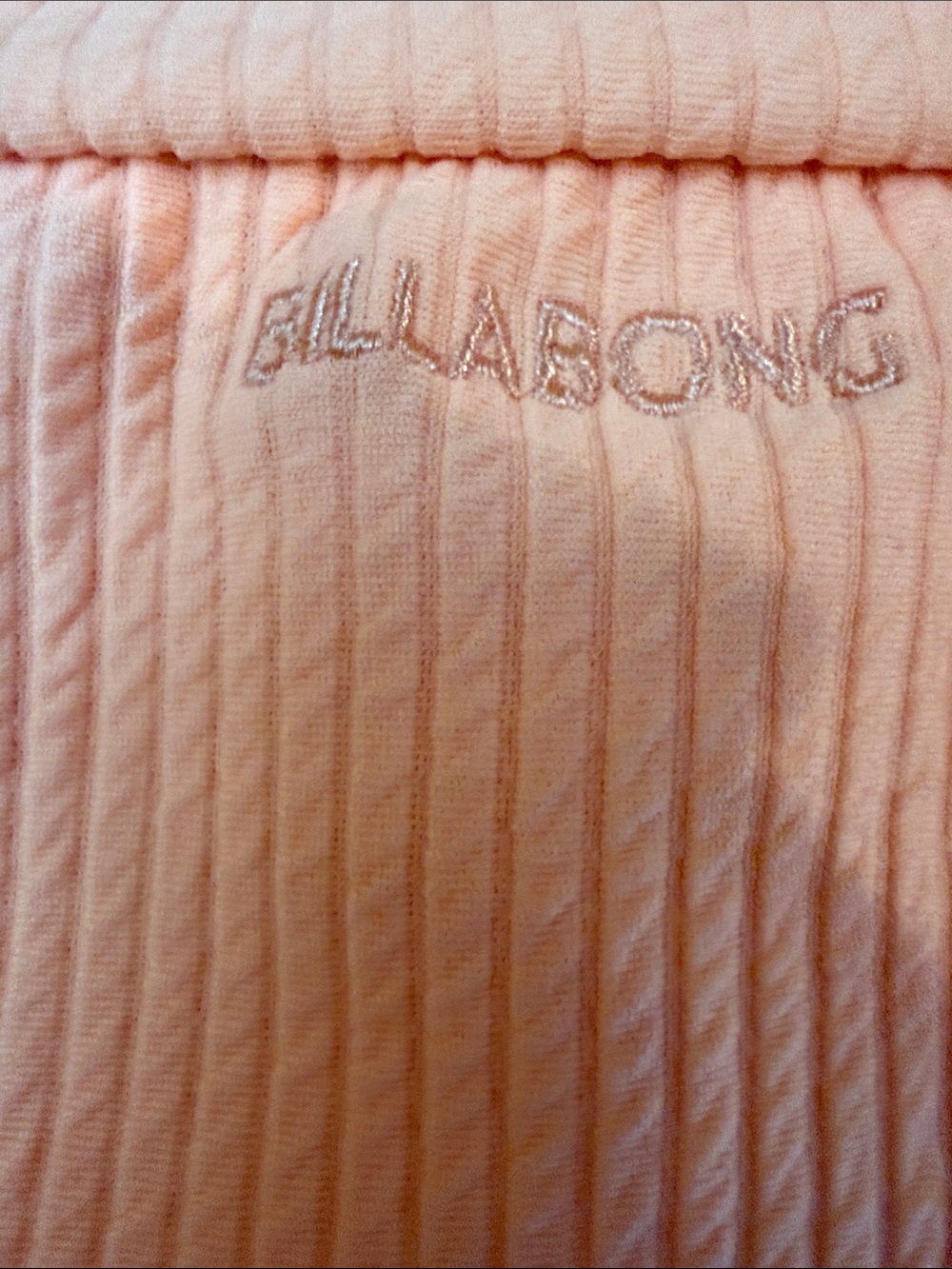 Billabong Peach Ribbed Knot-Front Bikini - Picture 4 of 5